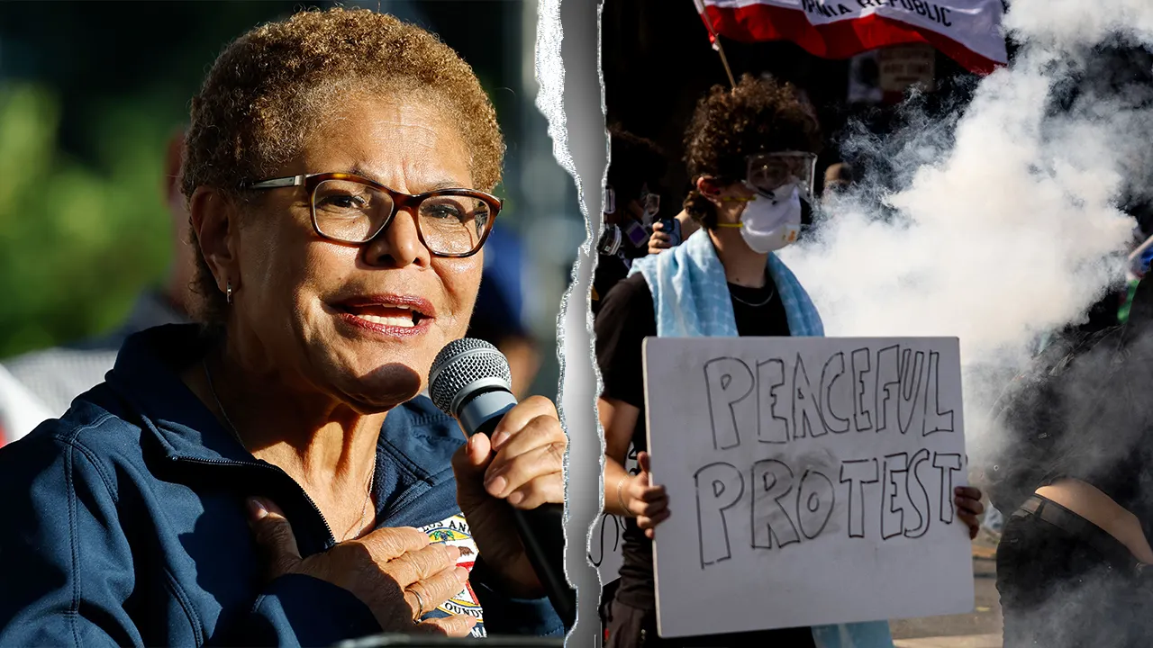 Karen Bass likens anti-ICE demonstrations to Lakers championship festivities
