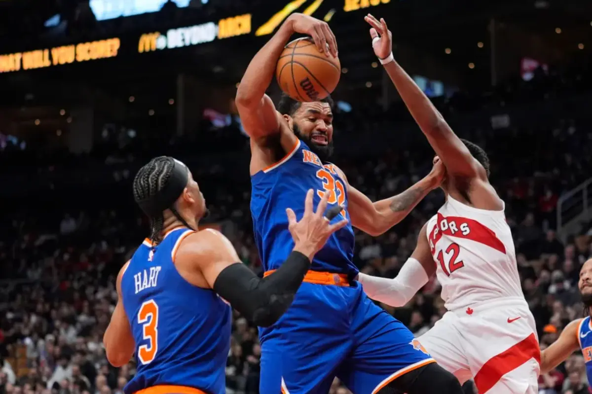 Karl-Anthony Towns of the Knicks brushes off rumors about being traded