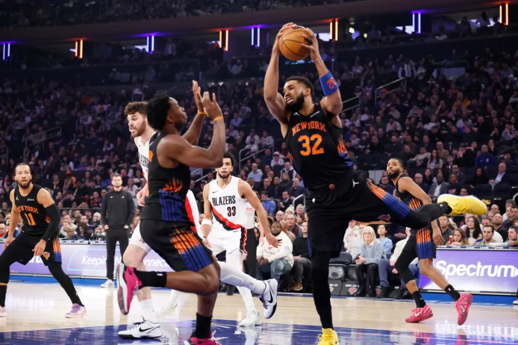 Karl-Anthony Towns of the Knicks remains a dominant force on the boards
