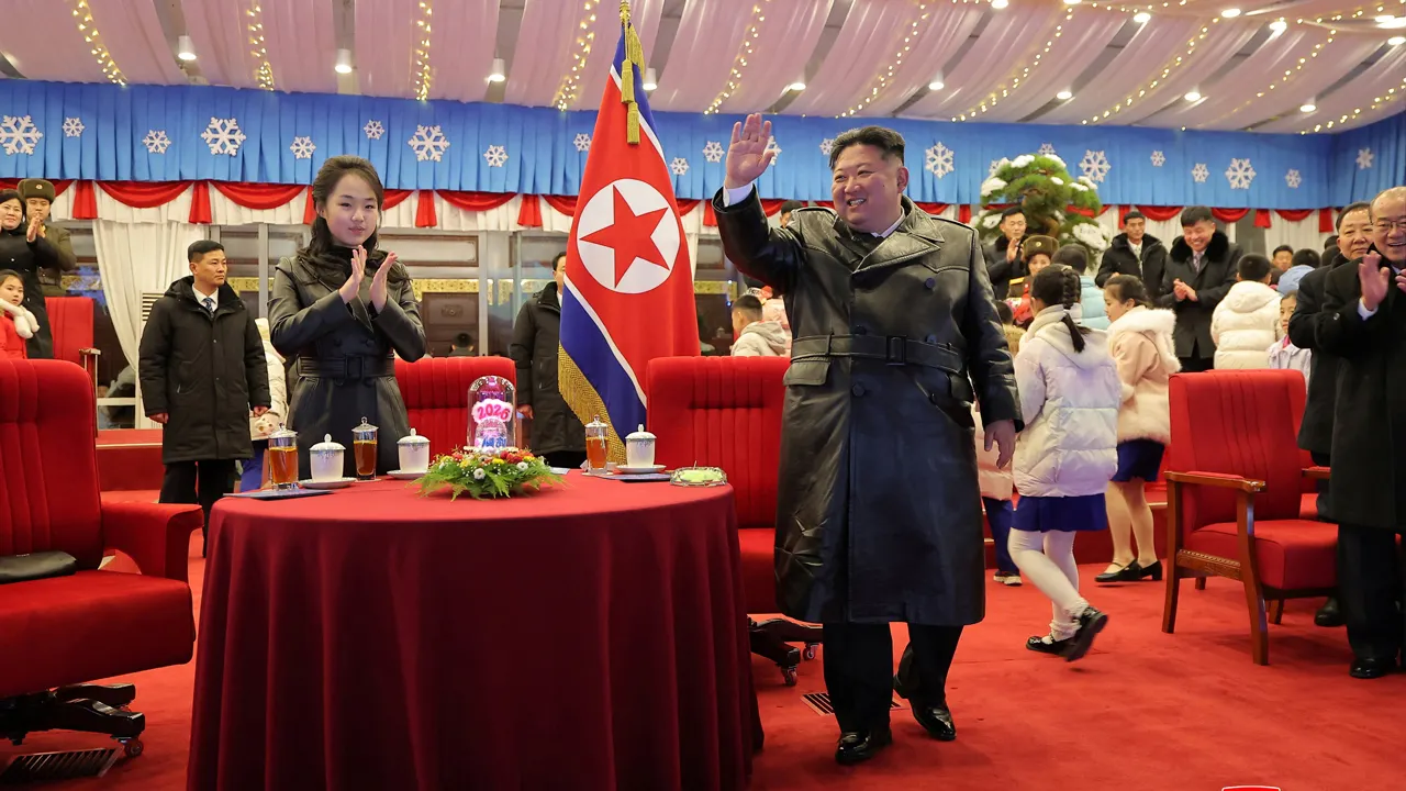 Kim Jong Un's daughter Ju Ae is seen at Kumsusan Palace on New Year's Day