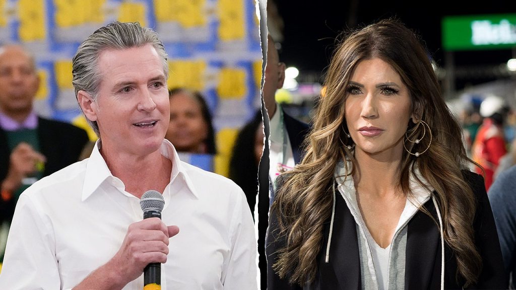 Kristi Noem cautions Gavin Newsom about a California investigation following fraud cases in Minnesota.