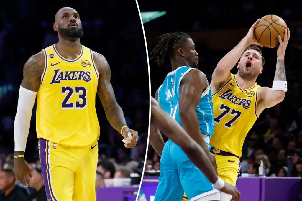 Lakers' defeat to Hornets shows Luka Doncic and LeBron James require support