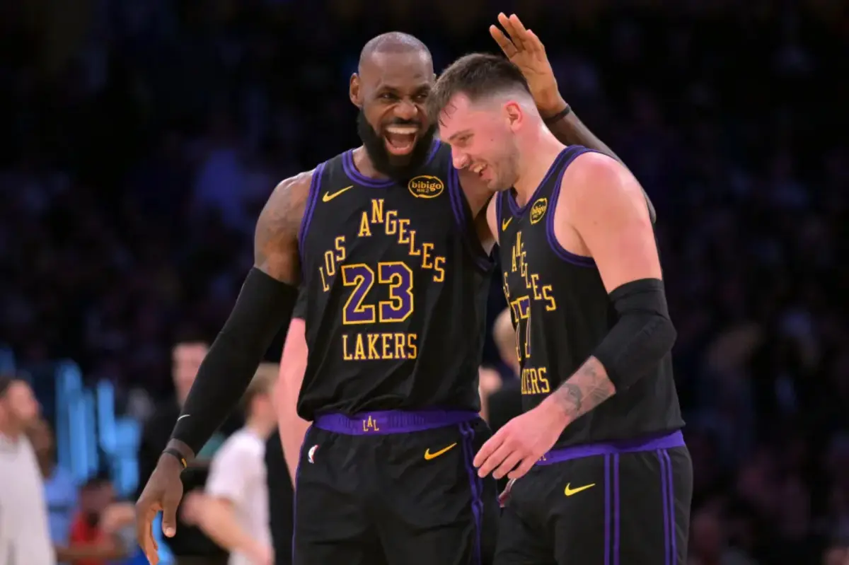 LeBron James and Luka Doncic finally played together in the Lakers' victory.