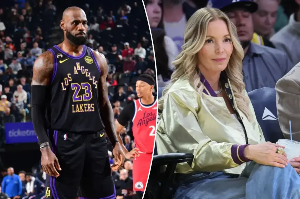 LeBron James discusses his relationship with Jeanie Buss after rumors of a falling out.