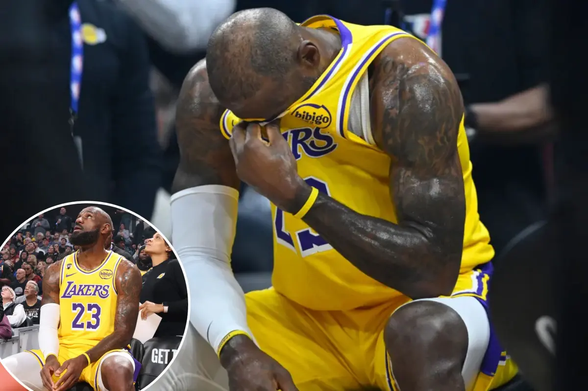 LeBron James holds back tears during tribute from the Cavaliers