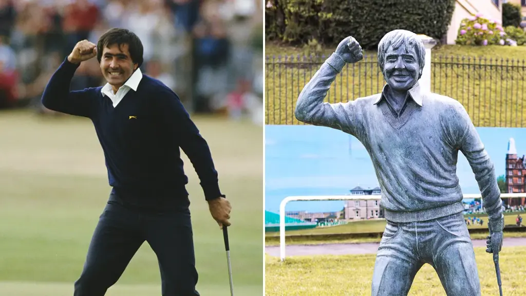 Life-size statue of Seve Ballesteros taken from his hometown