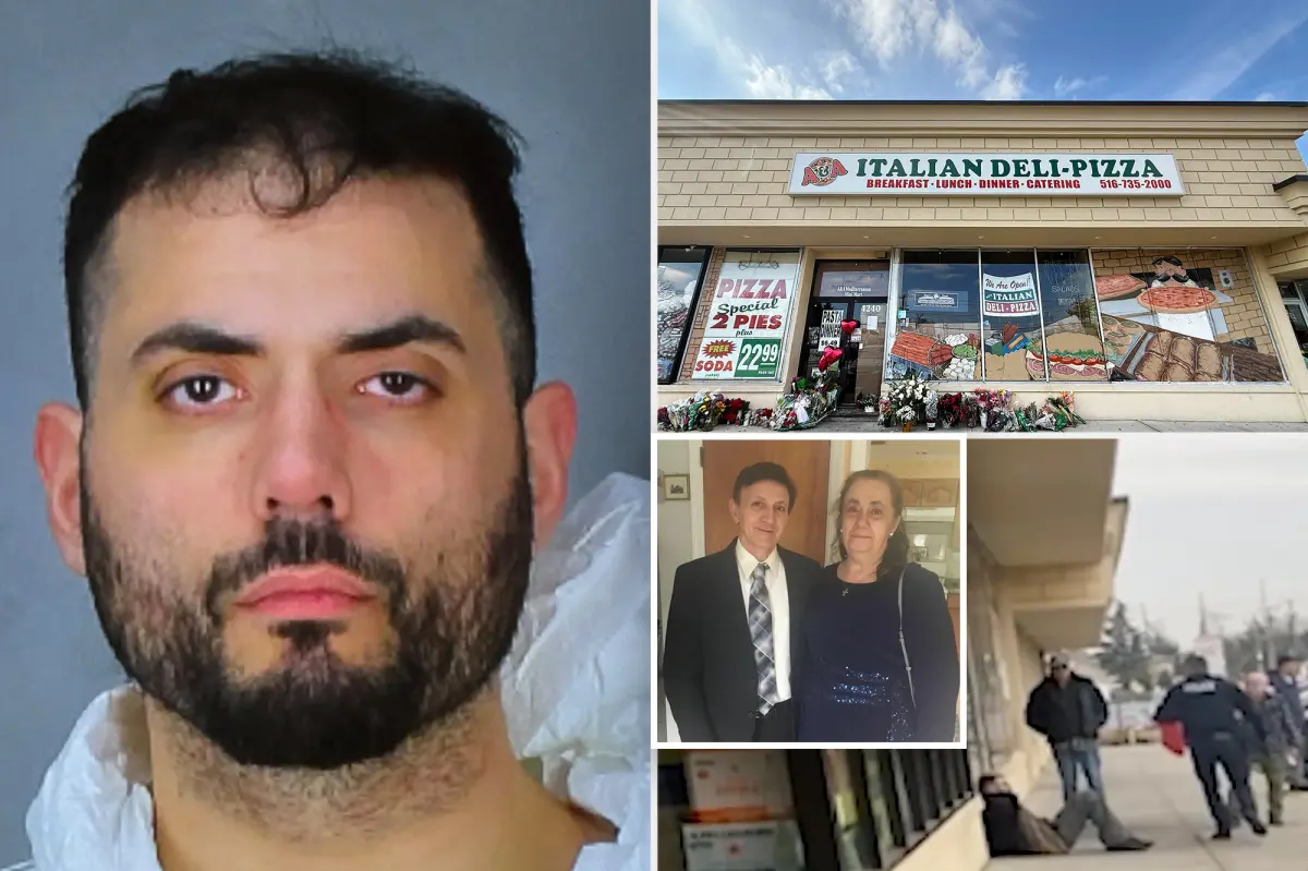 Long Island son killed his deli-owning parents by slitting their throats after being thrown out of their home, according to authorities.