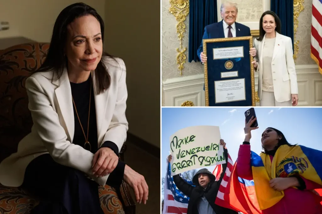 Maria Corina Machado asserts that democracy could transform Venezuela into Trump's equivalent of the 'Berlin Wall' situation.