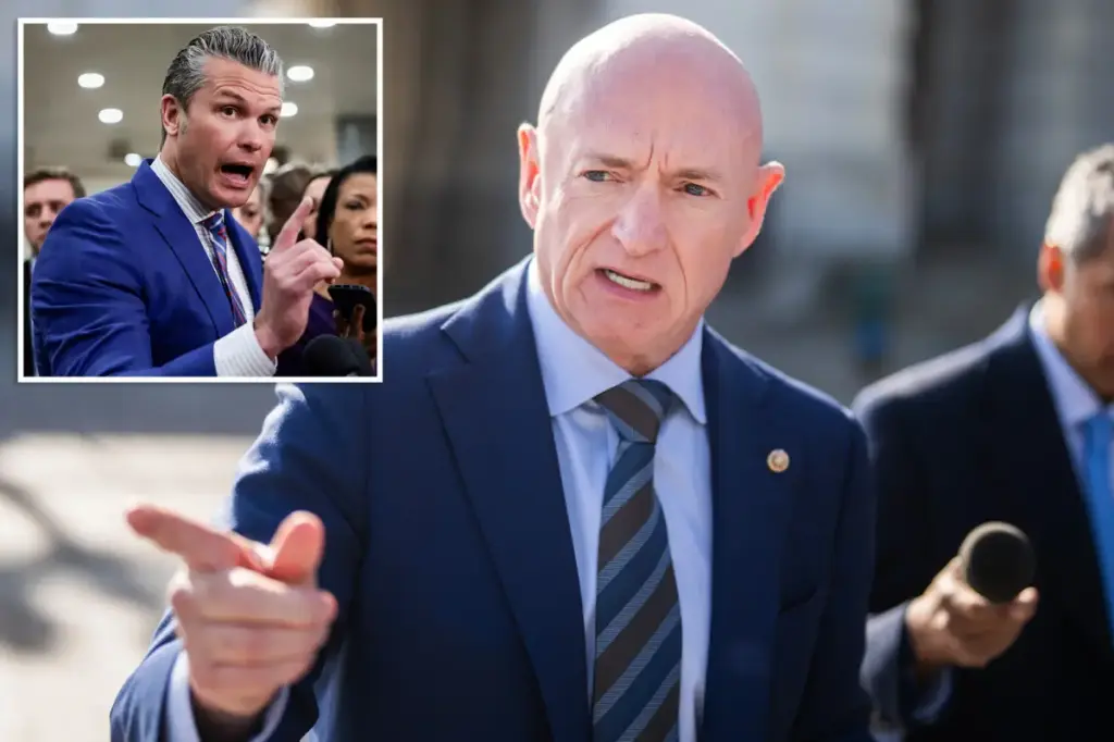 Mark Kelly takes legal action against Pete Hegseth to block 'unconstitutional' salary reduction and reprimand.