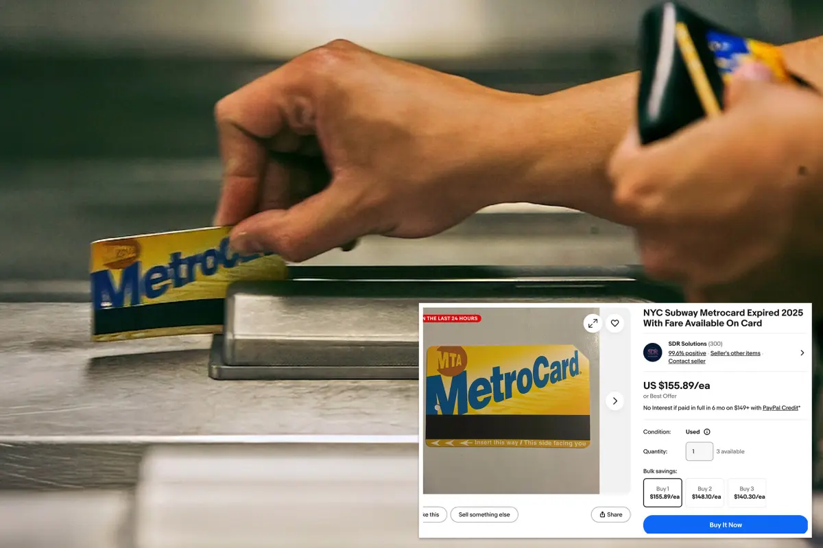 MetroCards listed for sale at prices reaching $3,500 on resale platforms