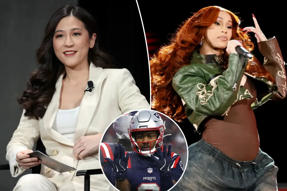 Mina Kimes reacts after being criticized by Cardi B for her playoff prediction