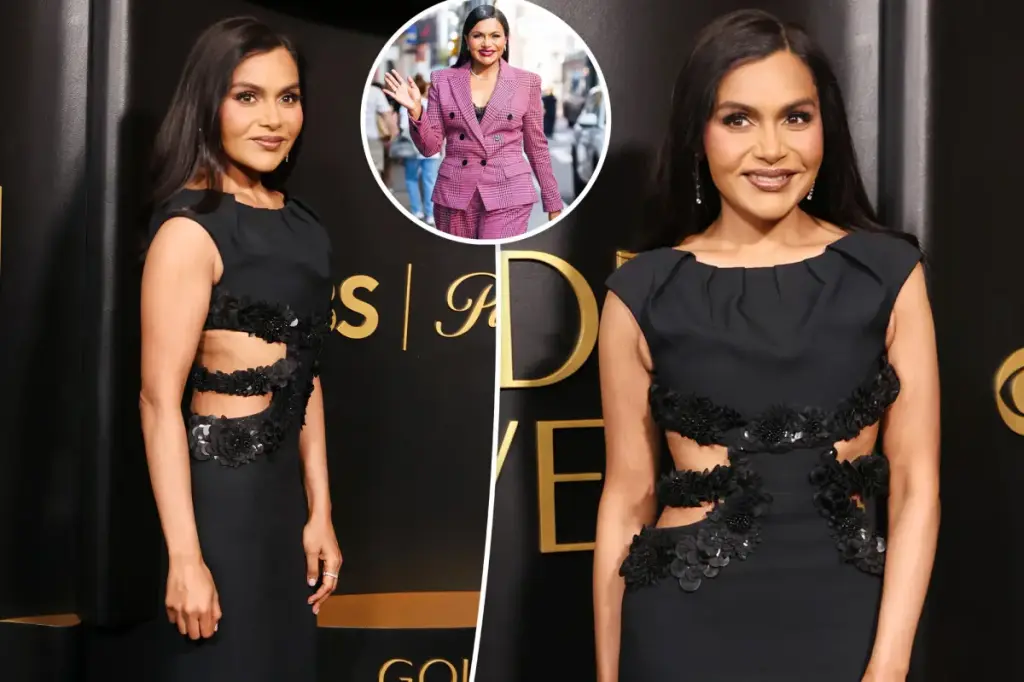 Mindy Kaling reveals 40-pound weight loss in bold cutout dress