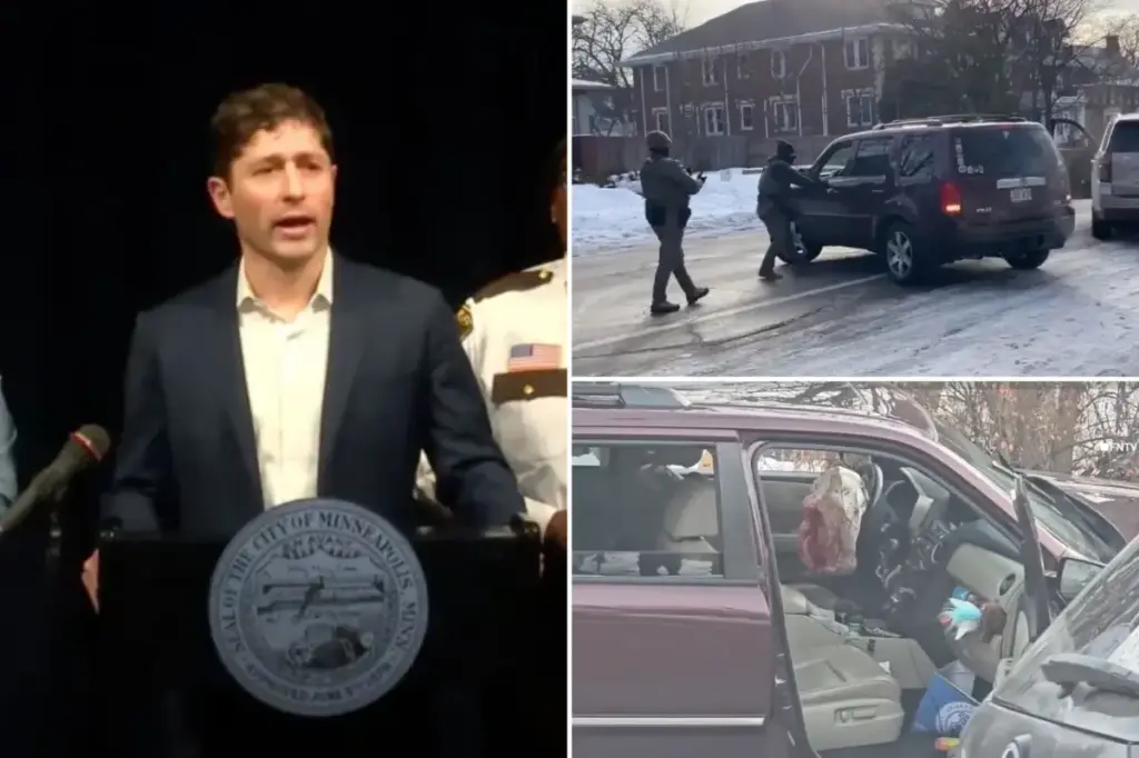 Minneapolis Mayor Jacob Frey urges ICE to leave after an agent shoots a woman