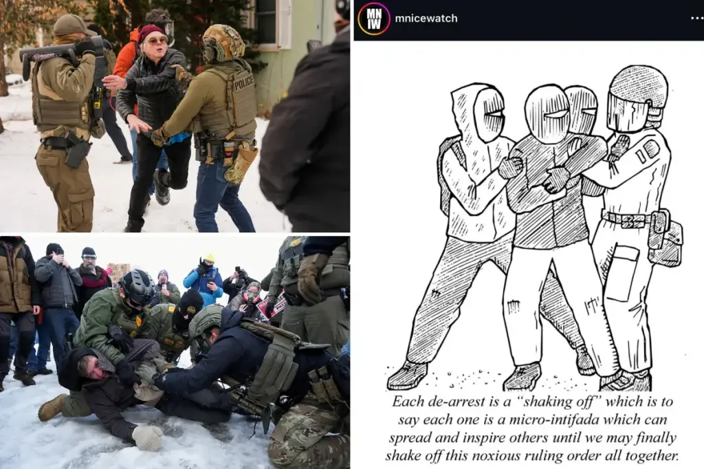 Minnesota 'ICE Watch' group released a 'de-arresting' guide likening strategies for resisting police to 'a small uprising'