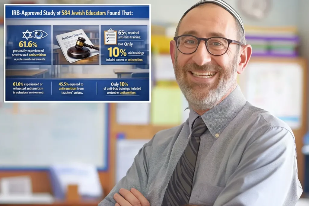 More than 60% of Jewish educators in the US are said to face antisemitism at work, including from teachers' unions.