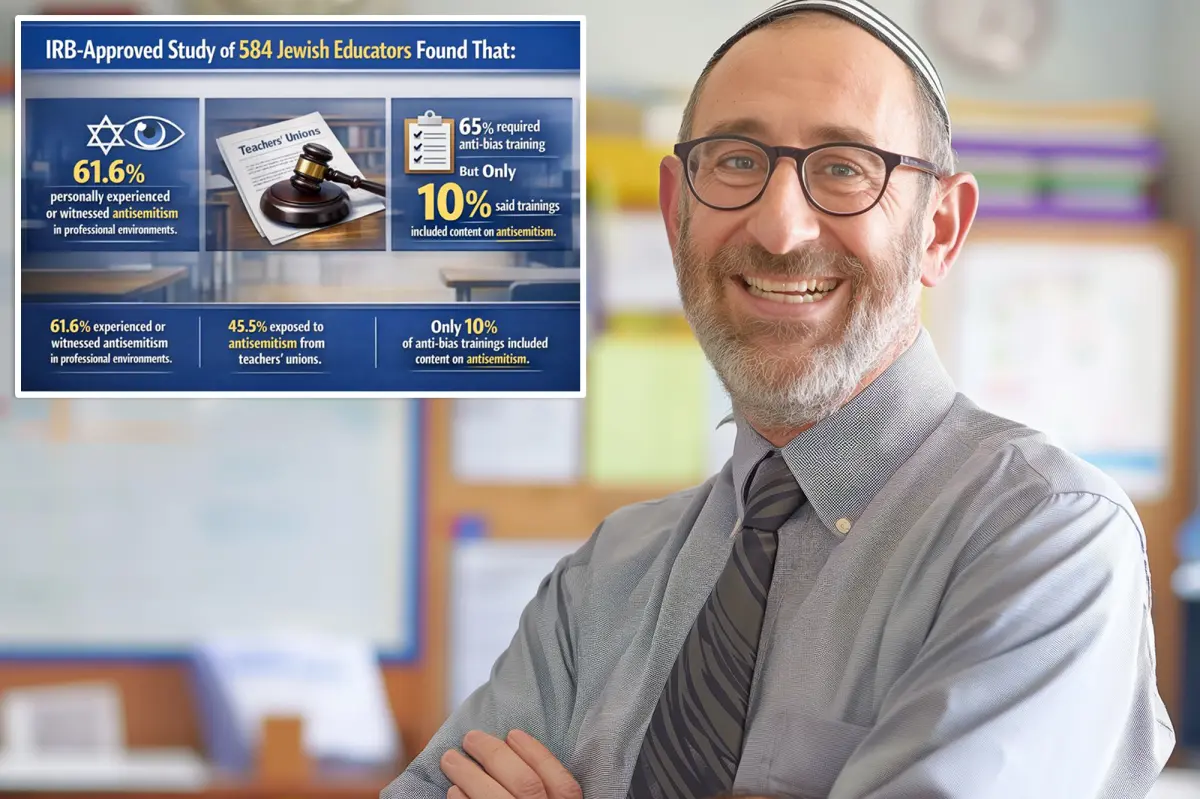 More than 60% of Jewish educators in the US are said to face antisemitism at work, including from teachers' unions.