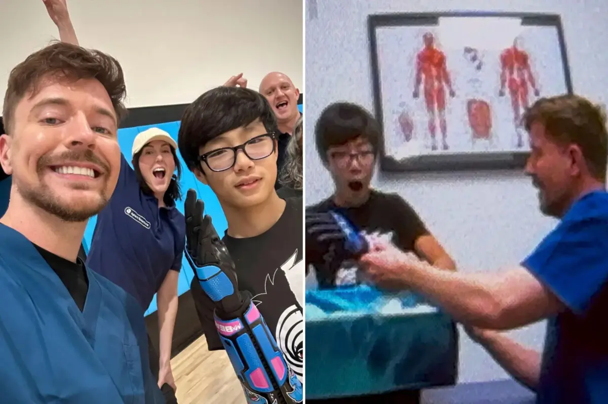 MrBeast gifts a 12-year-old boy a personalized bionic arm in Texas