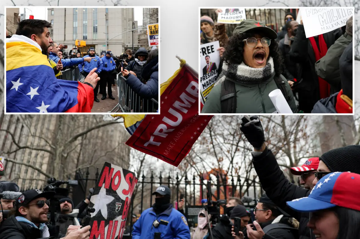 NYPD compelled to divide pro-Maduro demonstrators and Venezuelans in chaotic NYC situation