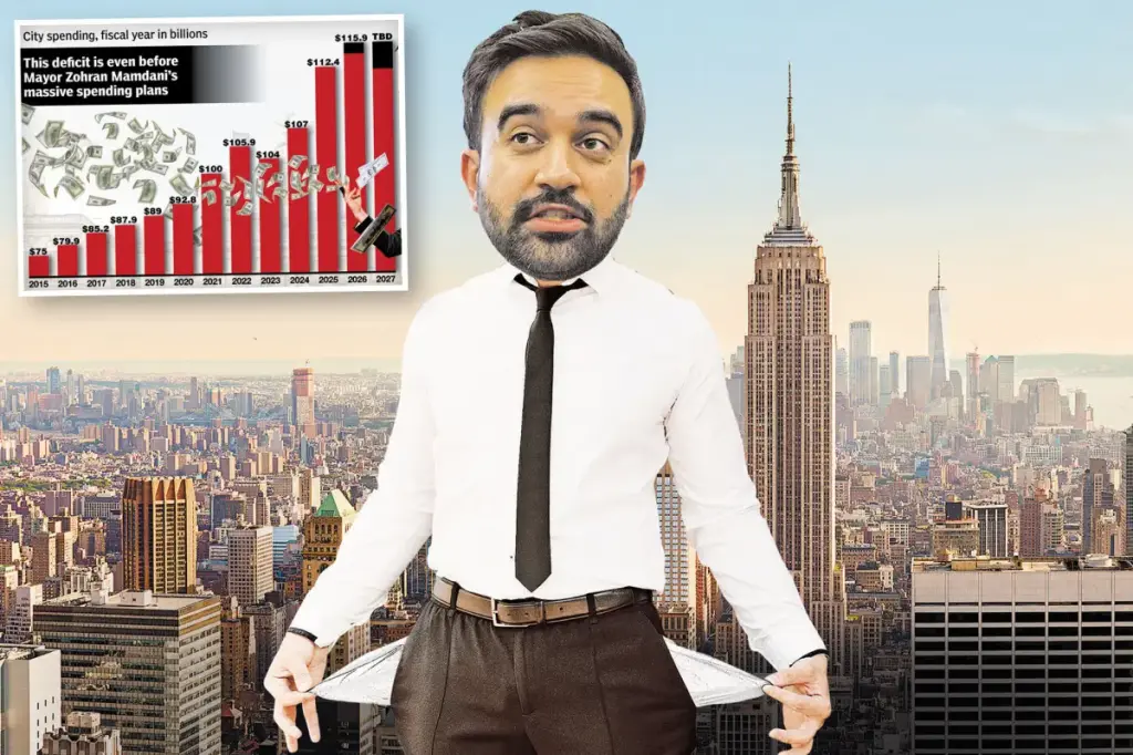 New York City confronts a $12 billion budget shortfall, reminiscent of the 2008 financial crisis, while Zohran Mamdani advocates for taxing the wealthy in light of this bleak prediction.