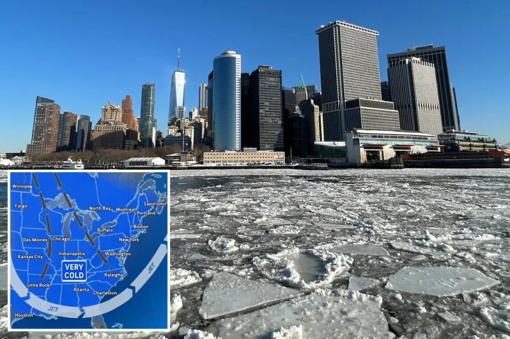New York City might stay under freezing temperatures for 12 consecutive days due to a polar vortex.