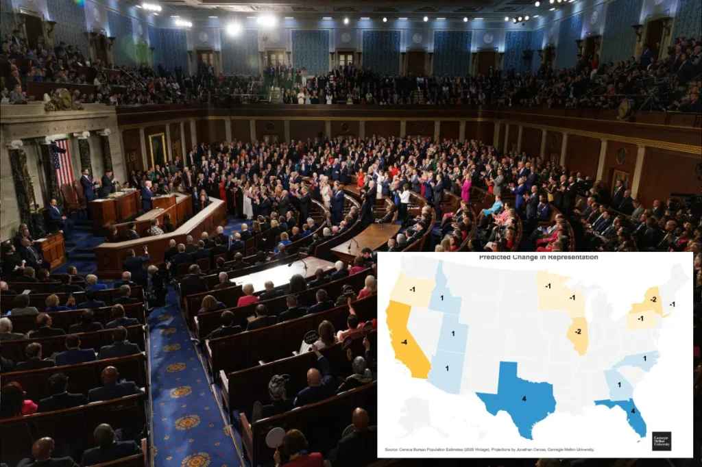 New York and California will together lose 6 House seats following the 2030 census data review.