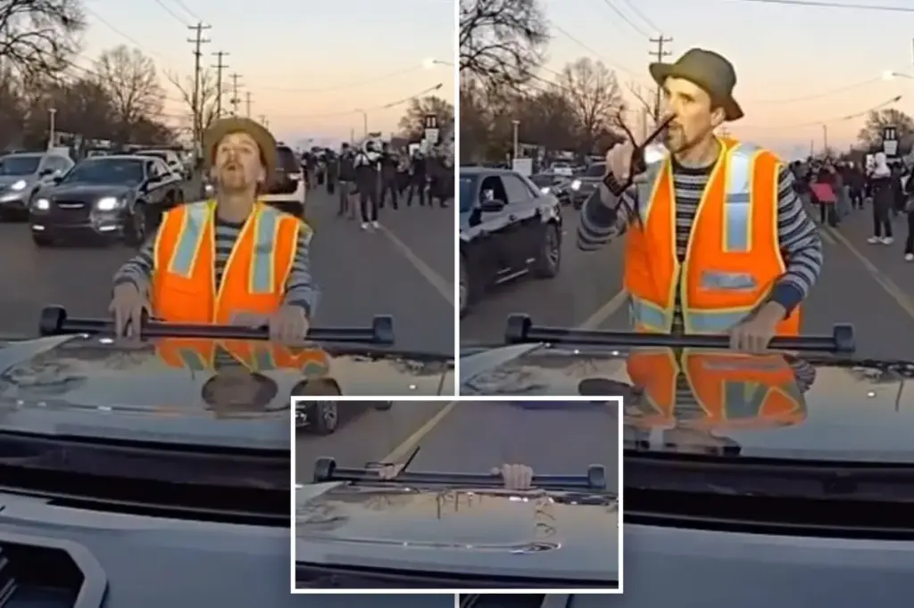 New police dashcam footage disproves allegations that officers ran over a man during a chaotic anti-ICE protest.