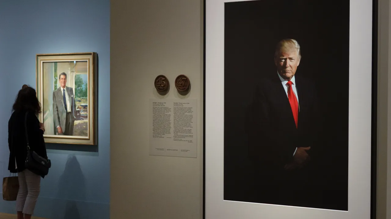 New portrait of President Donald Trump revealed after modifications