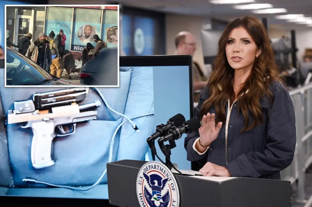 Noem supports the deadly Minneapolis shooting and criticizes Minnesota Democrats for encouraging 'violence'