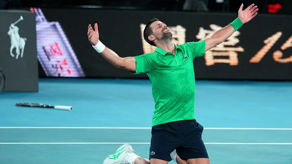 Novak Djokovic defeats Jannik Sinner to advance to the final of the Australian Open