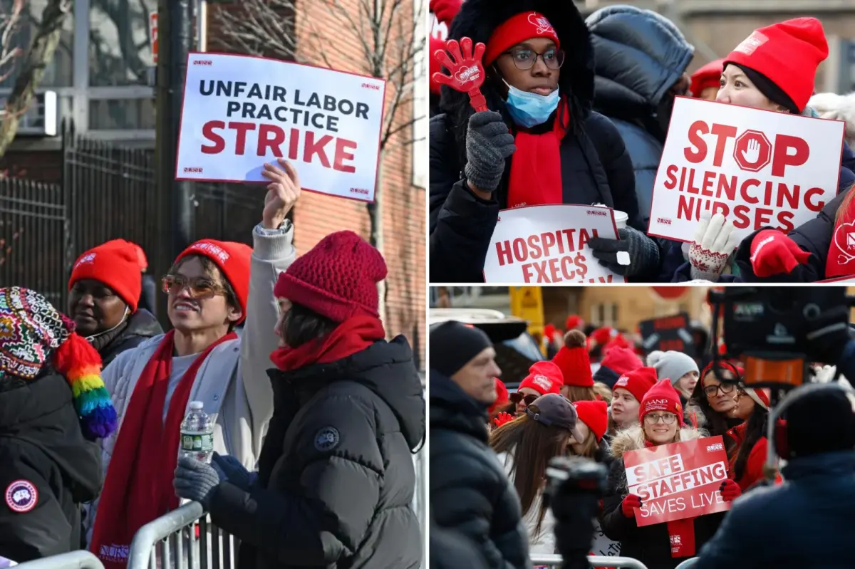 Nurses in New York City continue their strike for a second day as hospitals try to address staffing shortages.