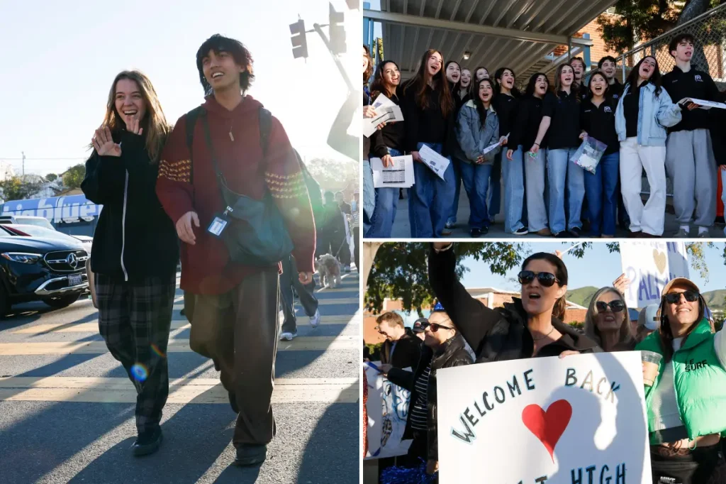 Palisades Charter High School opens again a year after the Los Angeles wildfires damaged its campus.