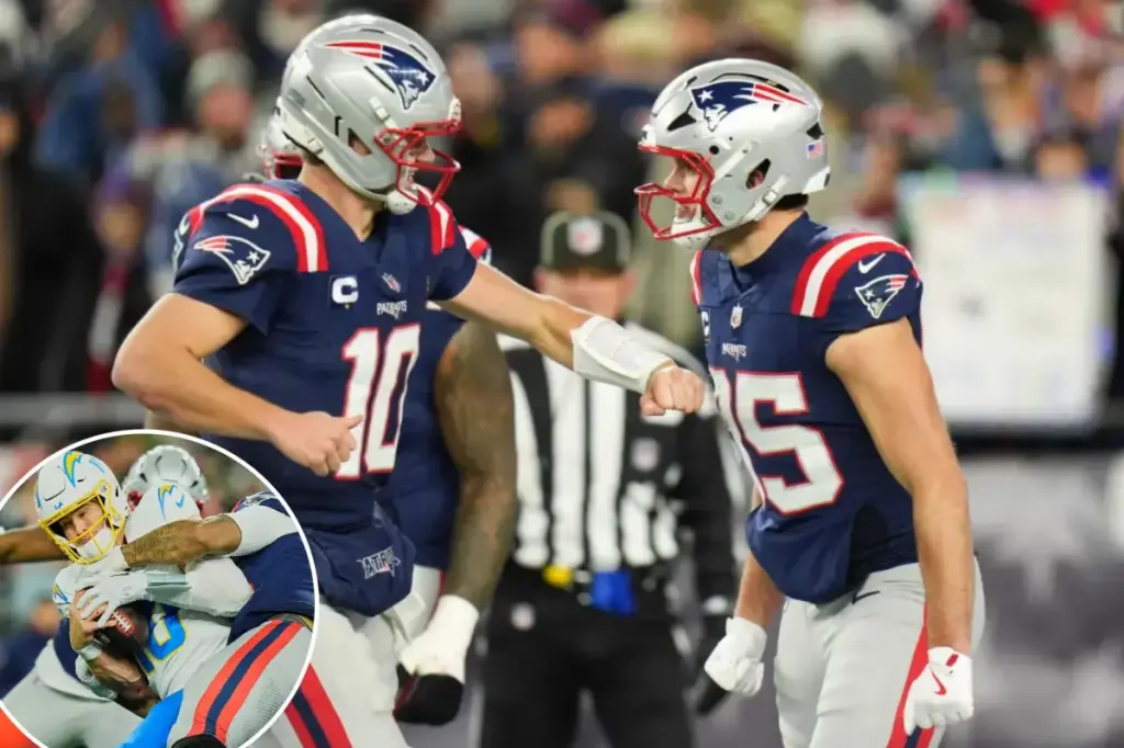 Patriots secure their first playoff victory since 2018 with a strong defensive performance against the Chargers.