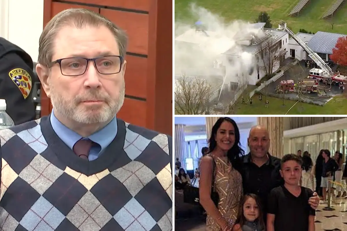 Paul Caneiro remained 'very quiet' as his family wept over the loss of relatives in the mansion fire.
