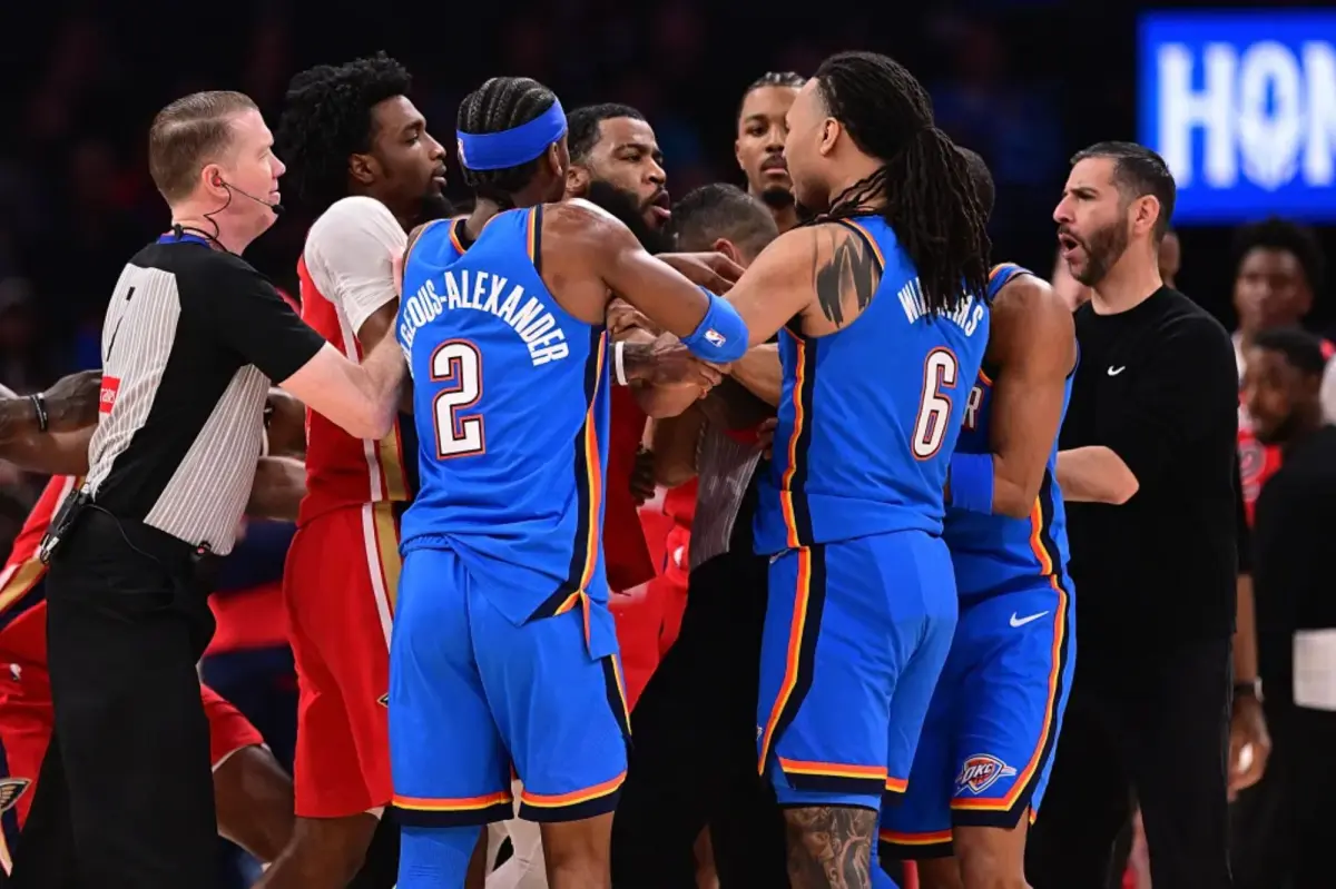 Pelicans and Thunder engage in intense altercation in closing moments