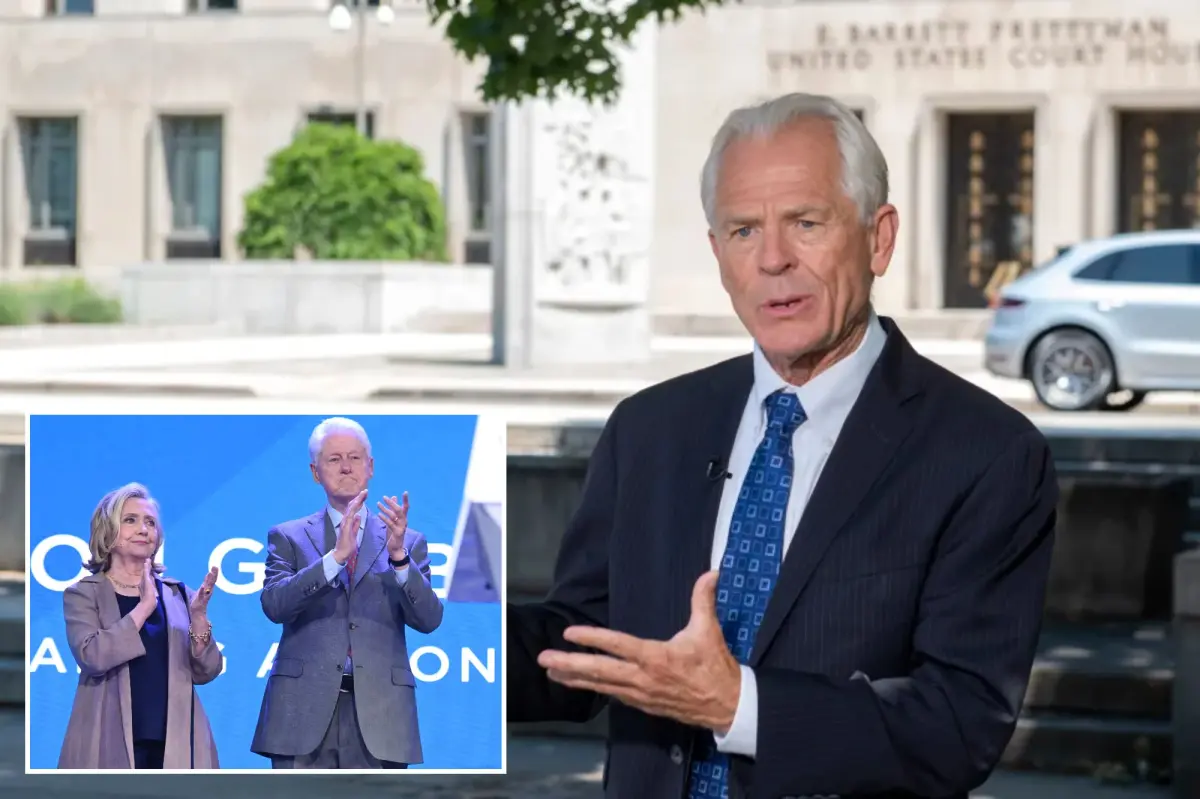 Peter Navarro, imprisoned under Biden, shows no sympathy for Bill and Hillary Clinton facing similar contempt of Congress charges.