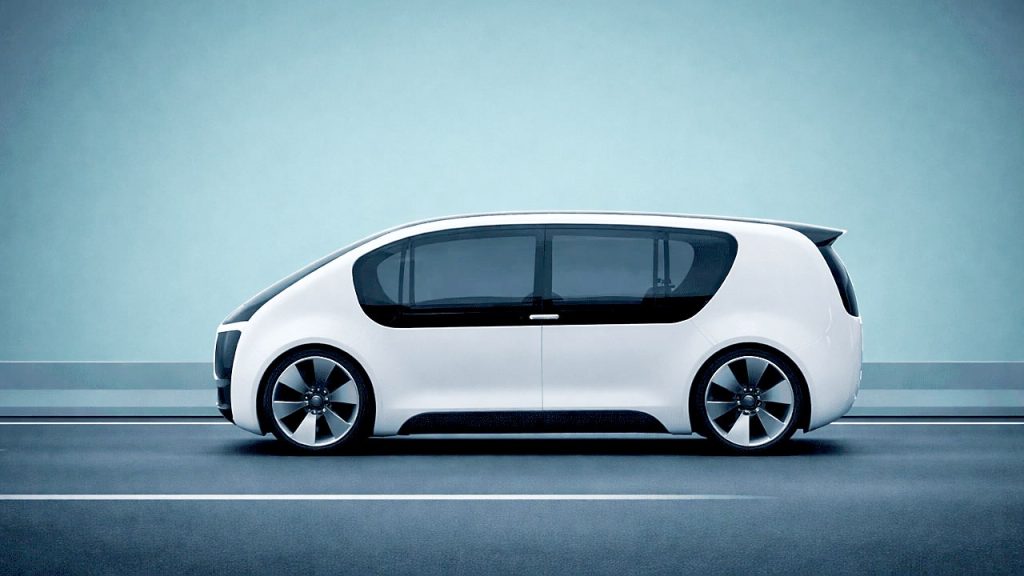 Pliyt self-driving car includes four private compartments for ride-sharing.