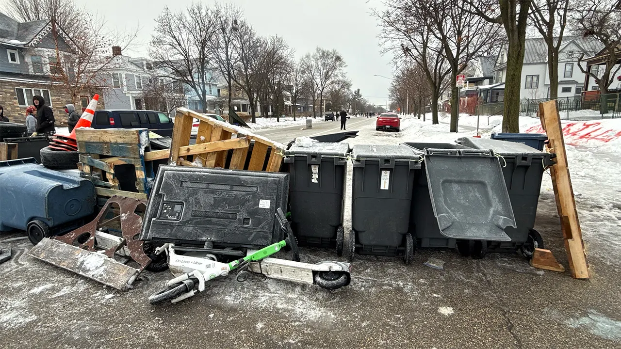 Police in Minneapolis are missing as protesters take over the street following an ICE shooting.