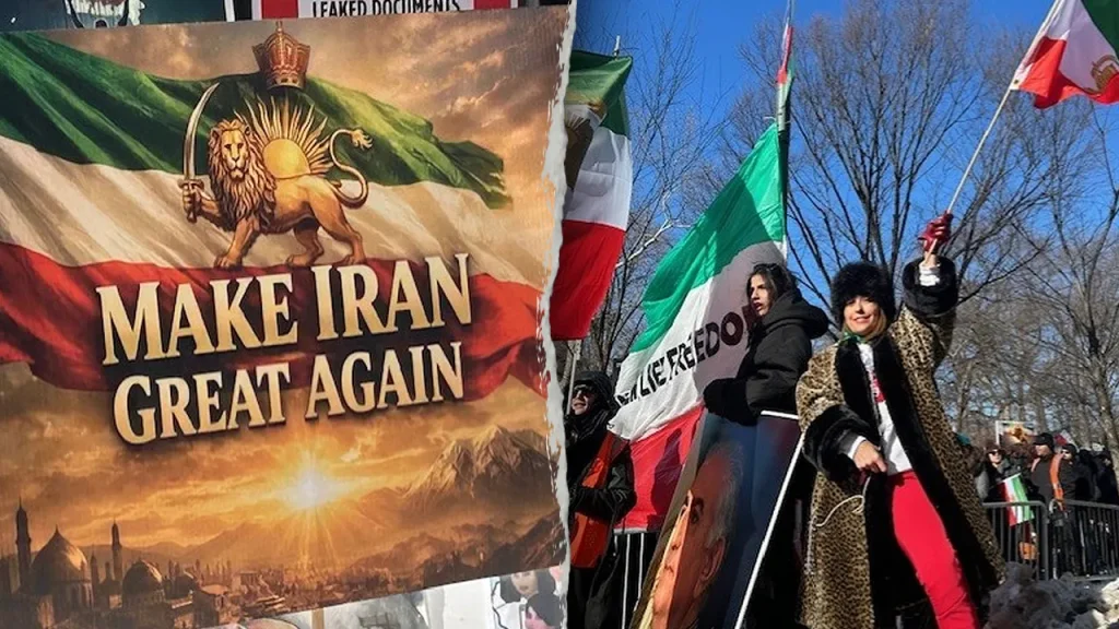 Protesters in New York City’s Fifth Avenue urge action against the Iranian government.