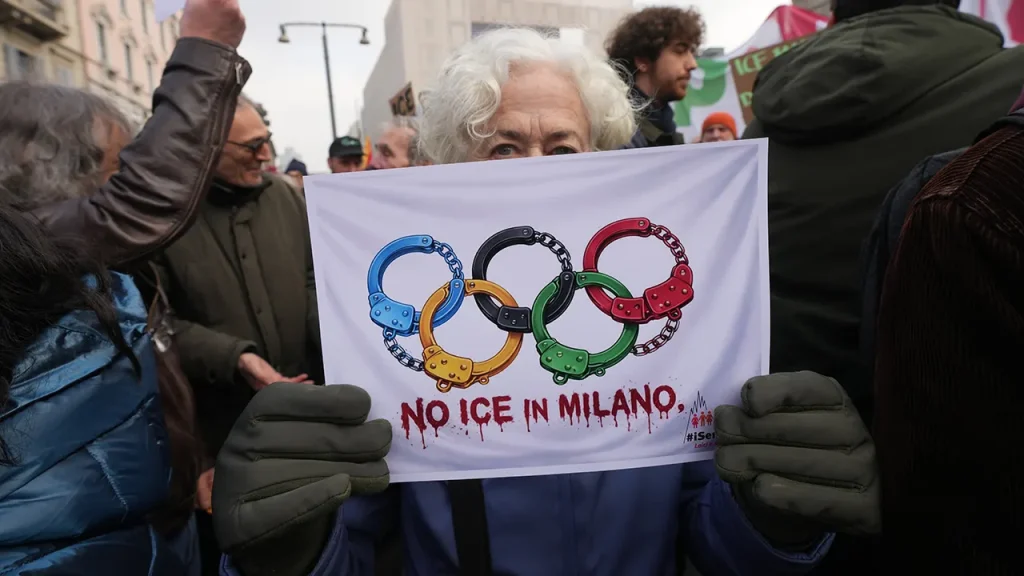 Protests against ICE in Milan prior to Winter Olympics concerning agent deployment plans