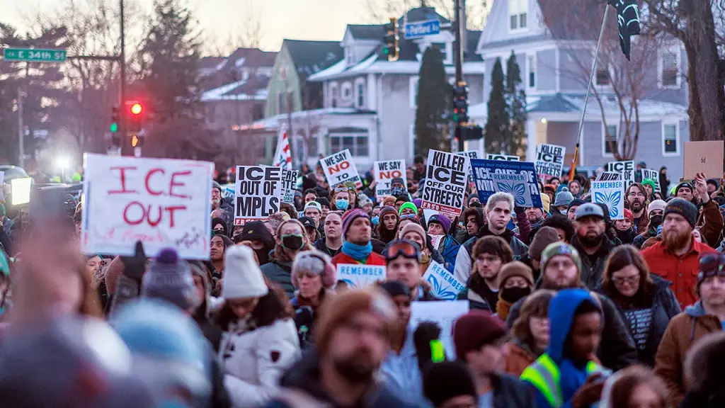 Protests organized by left-wing groups following deadly ICE shooting in Minneapolis and other major news stories