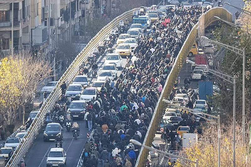 Protests over rising inflation and currency collapse escalate in Iran, causing multiple fatalities.