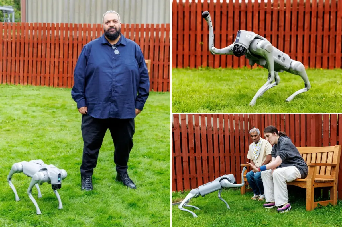 Realistic robot therapy dog named Snoop assists individuals with disabilities