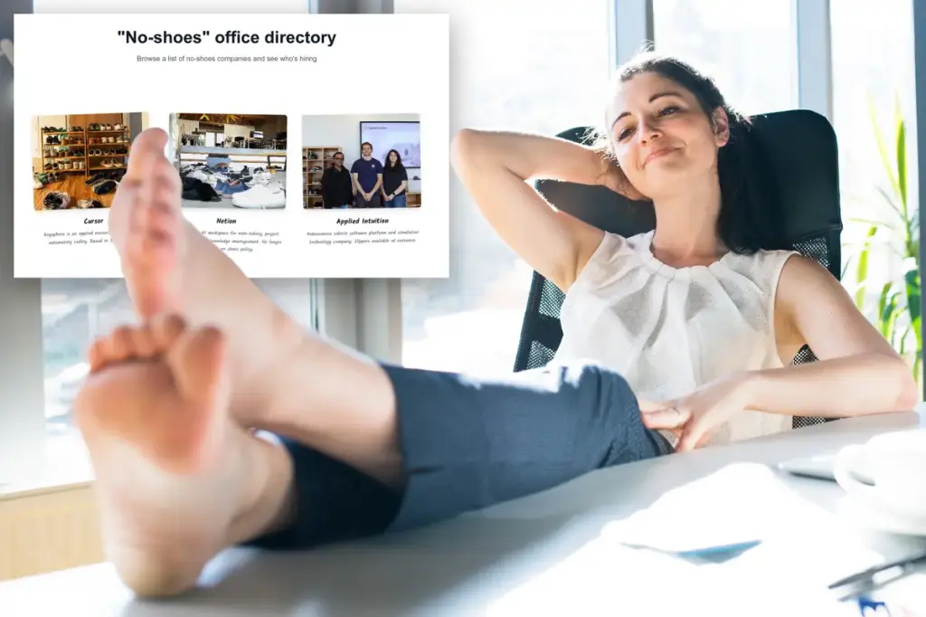 Reasons for offices implementing no-shoes policies: 'I hope they spend money on air fresheners'