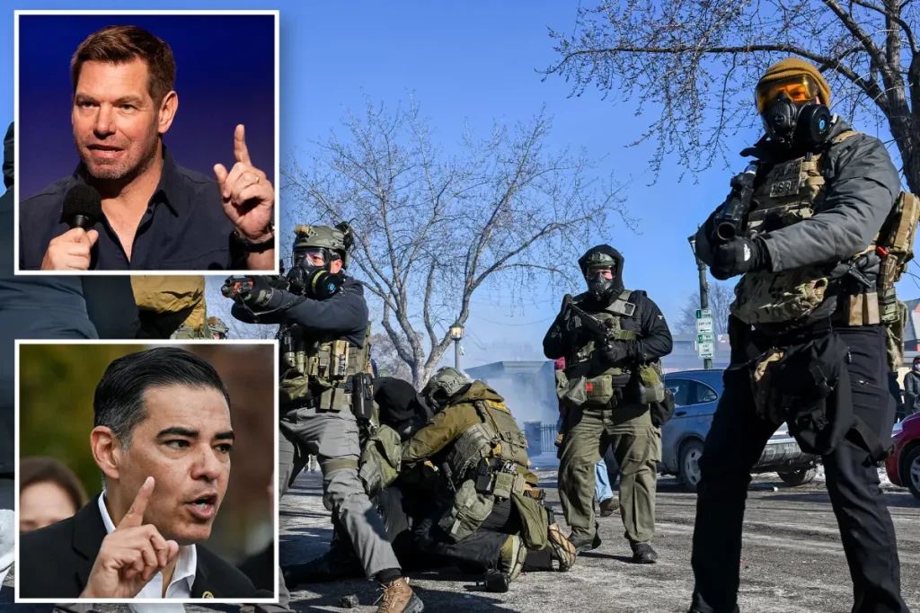 Reps. Ro Khanna and Eric Swalwell promise to take legal action against ICE agents.