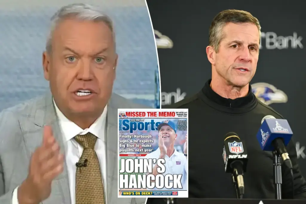 Rex Ryan thinks the Giants under John Harbaugh are definitely playoff contenders.