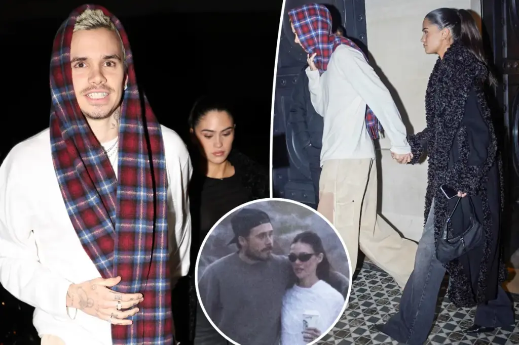 Romeo Beckham shares happy moments during a public outing with girlfriend Kim Turnbull amid family tensions.