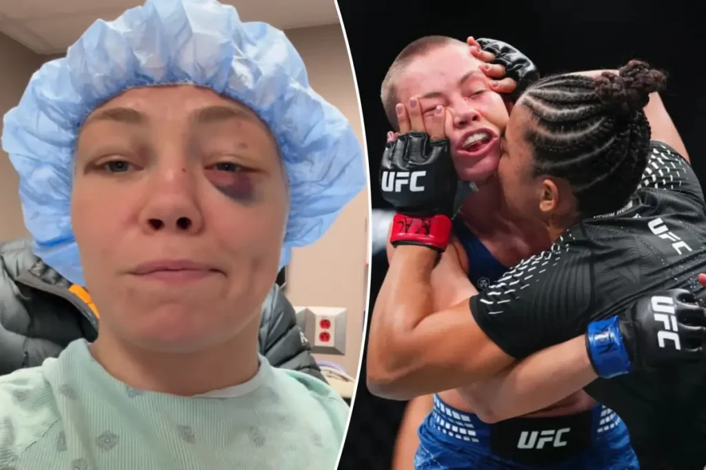 Rose Namajunas will not be able to blow her nose or sneeze for three months following her surgery.