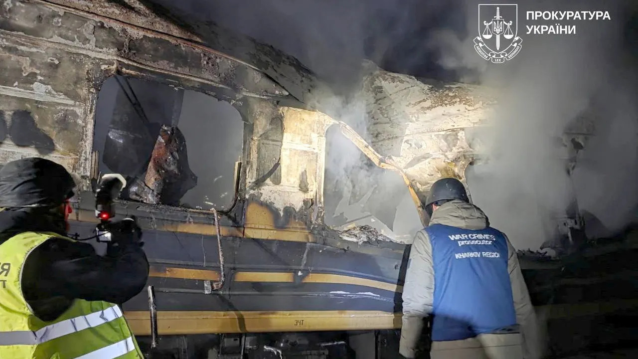 Russian drones hit a Ukrainian train, resulting in 5 passenger deaths in Kharkiv.