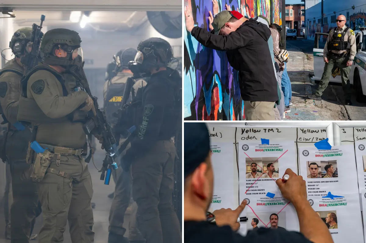 San Francisco turned into a simulated battle zone during the Air Force's 'Exercise Sourdough'