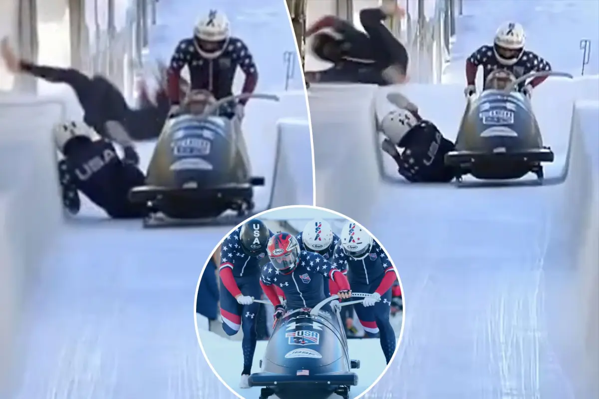 Scary incident for US bobsled team as three tumble out of cart
